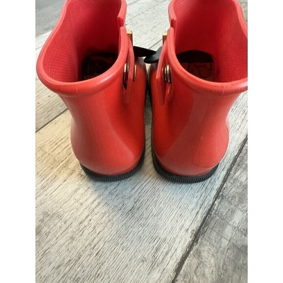 Mini Melissa X Disney Minnie Mouse Baby Girl Boots  Red Ears Sugar 10 - Picture 7 of 9